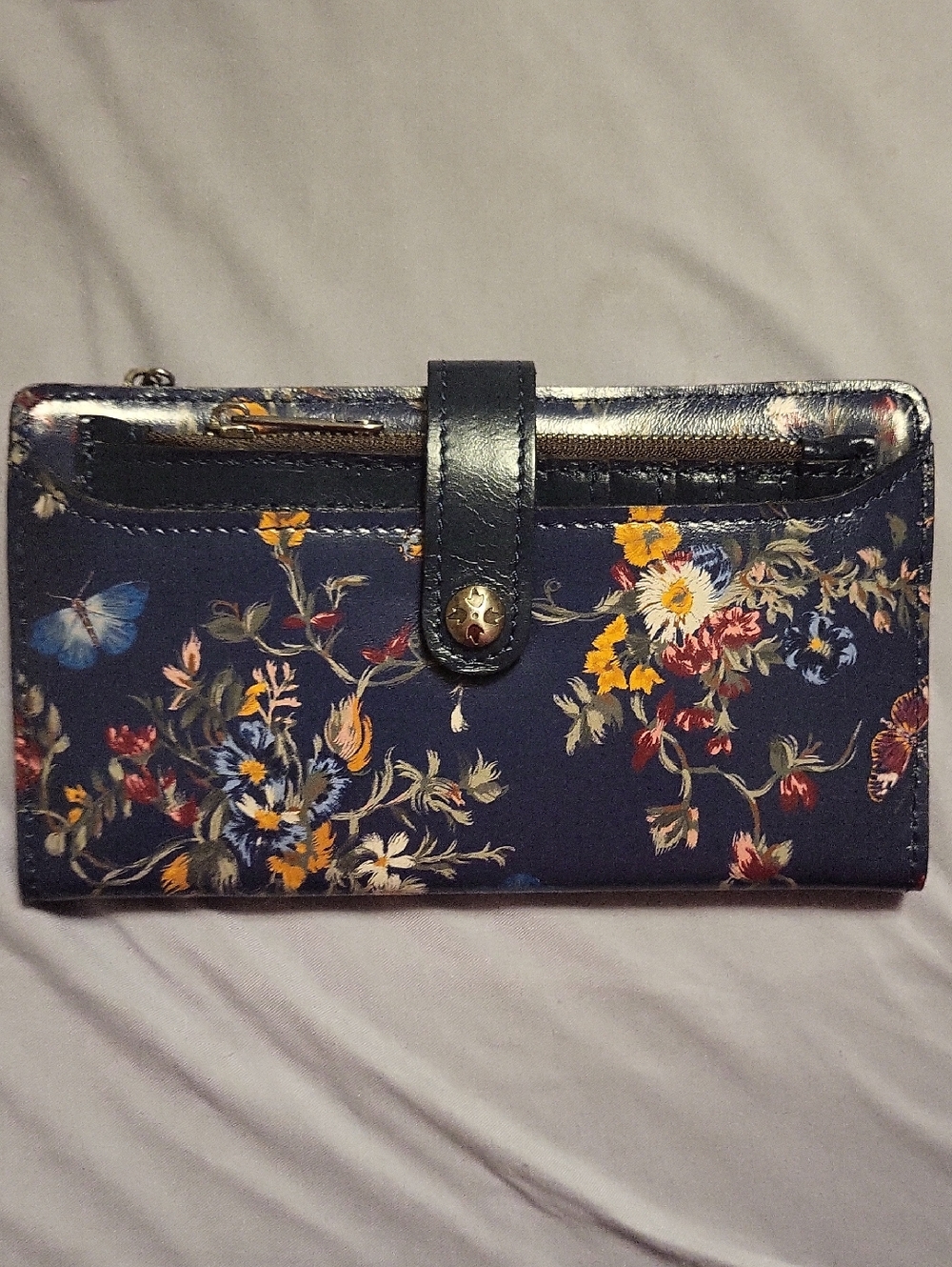 Patricia Nash Blue Floral Print Wallet